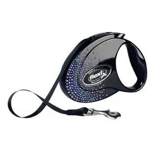 Повідець-рулетка для собак Flexi Glam Splash Mystic M стрічка 5 м - чорний