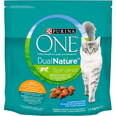 Сухий корм для котів Purina One Dual Nature 1,4 кг (курка)