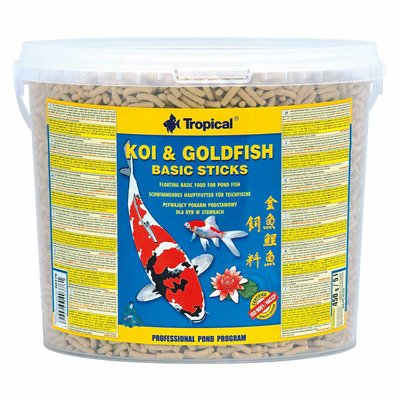 Сухий корм для ставкових риб Tropical в паличках «Koi & Goldfish Basic Sticks» 5 л (для всіх ставкових риб) - masterzoo.ua