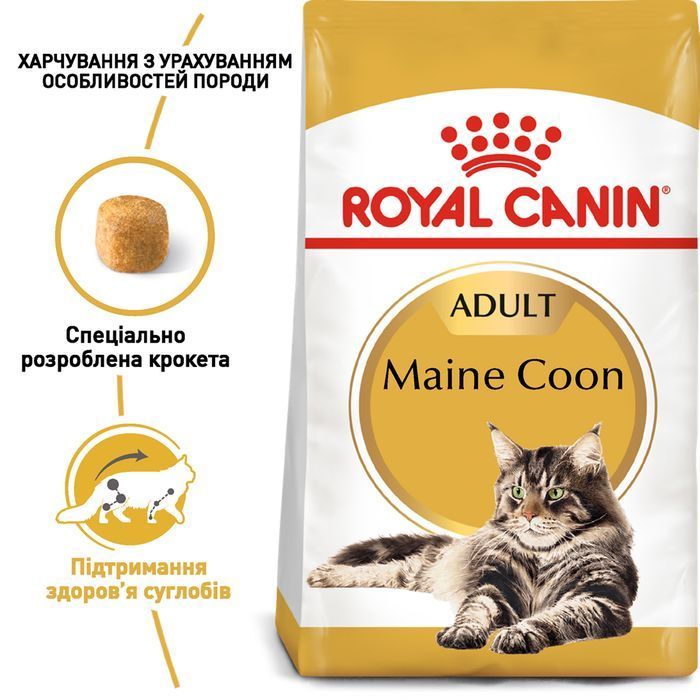Сухой корм для кошек Royal Canin Maine Coon Adult 4 кг + Минеральный наполнитель Catsan Гигиена Плюс 5 л &ndash; без аромата - masterzoo.ua