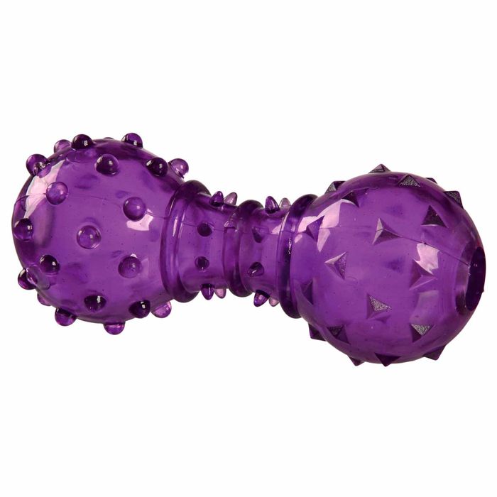 Іграшка для собак Trixie Гантель для ласощів 12 см (термопластична гума, кольори в асортименті) - masterzoo.ua