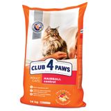Сухой корм для взрослых кошек с эффектом выведения шерсти Club 4 Paws Premium 14 кг (курица)