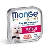 Вологий корм для собак Monge Fresh 100 г - свинина - masterzoo.ua