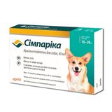 Жувальні таблетки для собак Сімпаріка 40 мг від 10 до 20 кг, 1 таб