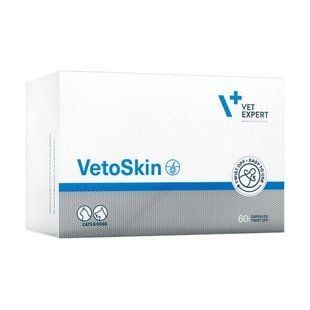 Харчова добавка VetExpert VetoSkin для шкіри та шерсті котів і собак 60 шт - masterzoo.ua