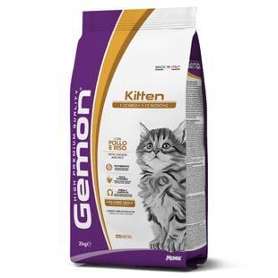Cухий корм для кошенят Gemon Kitten 2 кг - курка та рис - masterzoo.ua