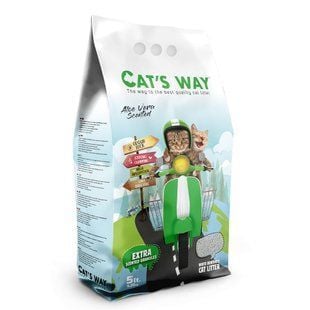 Наповнювач бентонітовий для котячого туалету Cat's Way 5 л - алое вера - masterzoo.ua