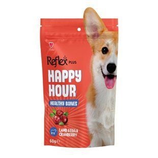 Ласощі для собак Reflex Plus Happy Hour Healthy Bones 60 г - ягня, яйця та журавлина - masterzoo.ua