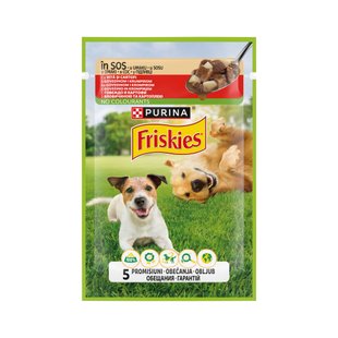 Вологий корм для собак Friskies Adult pouch 85 г - яловичина та картопля - masterzoo.ua