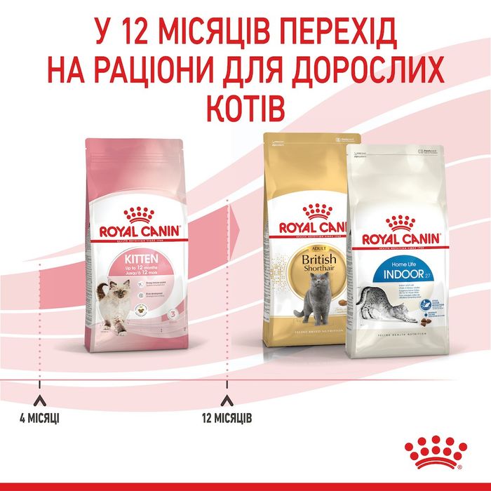 Набір сухого і вологого корму для кошенят Royal Canin Kitten 2 кг + 12 шт х 85 г pouch  + лабіринт у подарунок - masterzoo.ua