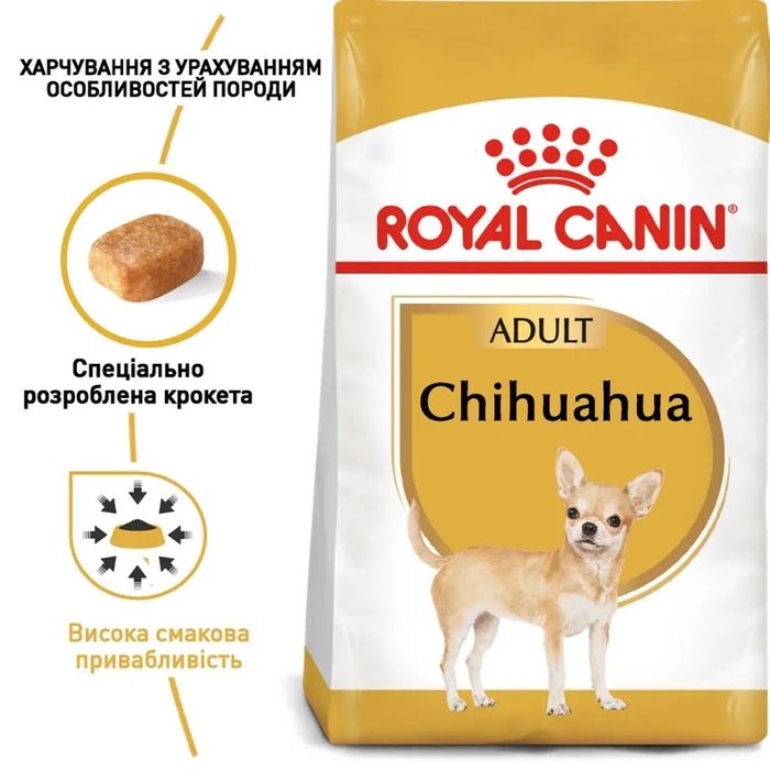 Сухий корм собак породи Чихуахуа Royal Canin Chihuahua Adult 500 г - домашня птиця - masterzoo.ua