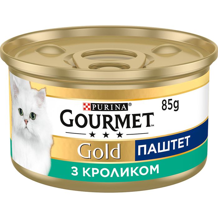 Влажный корм для кошек Gourmet Gold Pate Rabbit 85 г (кролик) - masterzoo.ua