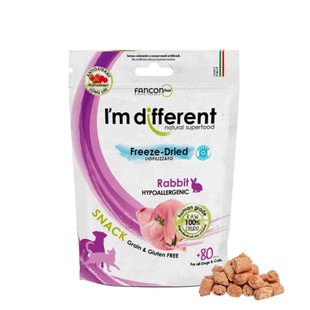 Лакомство для собак и кошек I'm different Freeze-Dried 40 г - кролик - masterzoo.ua