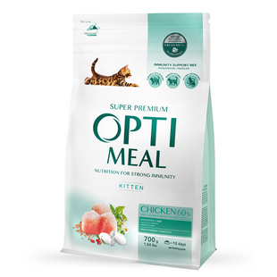 Сухий корм для кошенят Optimeal Kitten 700 г - курка - masterzoo.ua