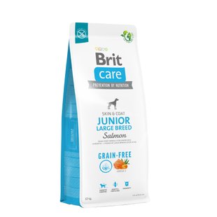 Сухой корм для молодых собак крупных пород Brit Care Dog Grain-free Junior Large Breed беззерновой | (лосось) 12 кг - masterzoo.ua