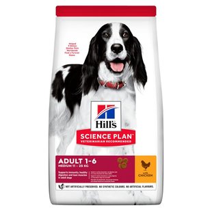 Сухой корм для собак Hill’s Science Plan Adult Medium Breed 2,5 кг - курица - masterzoo.ua