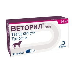Таблетки Dechra Веторил Трілостан при синдромі Кушинга для собак 60 мг 30 шт - masterzoo.ua