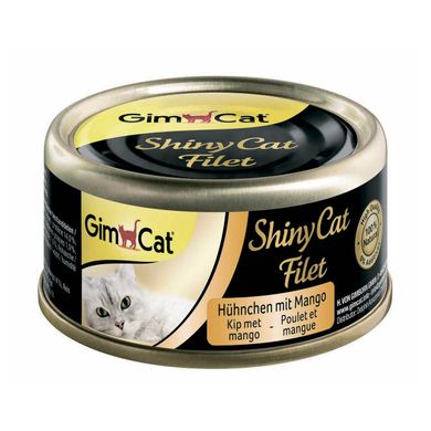 Вологий корм для котів GimCat Shiny Cat Filet 70 г (курка та манго) - masterzoo.ua