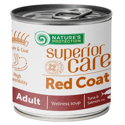 Суп для собак Nature's Protection Superior Care Red Coat All Breeds Adult 140 г - лосось и тунец - masterzoo.ua