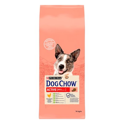 Сухий корм для активних собак всіх порід Dog Chow Active Chicken 14 кг (курка) - masterzoo.ua
