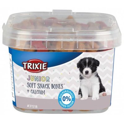 Витаминизированное лакомство для щенков Trixie Junior Soft Snack Bones с кальцием, 140 г (курица и ягненок) - masterzoo.ua