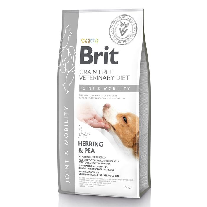 Сухий корм для собак, при захворюваннях суглобів Brit GF Veterinary Diet Joint & Mobility 12 кг (оселедець) - masterzoo.ua