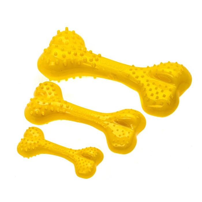 Игрушка для собак Comfy Dental Bone Pineapple Кость с ароматом ананаса 12,5 см - masterzoo.ua