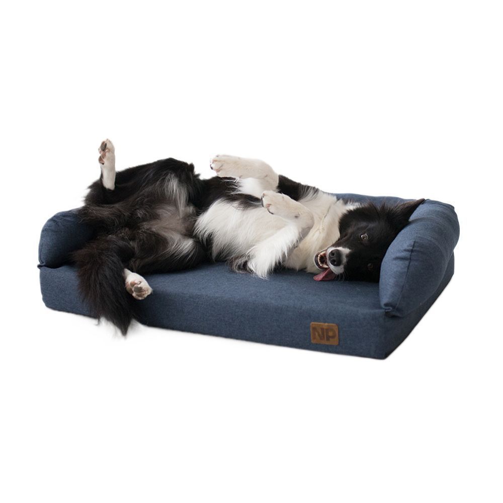 ≡ Noble Pet London лежак для собак 80x60 см - синий • Noble Pet