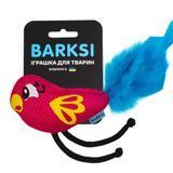 Игрушка для кошек Barksi Дентал Попугай с колокольчиком 11х8 см - розовый - masterzoo.ua