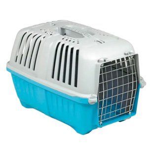 Переноска для собак MPS Pratiko 2 55х36х36 см - голубой - masterzoo.ua