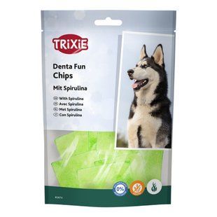 Ласощі для собак Trixie Denta Fun Chips 50 г - спіруліна - masterzoo.ua