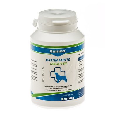 Вітаміни для собак Canina «Biotin Forte» 60 таблеток, 200 г (для шкіри та шерсті) - masterzoo.ua