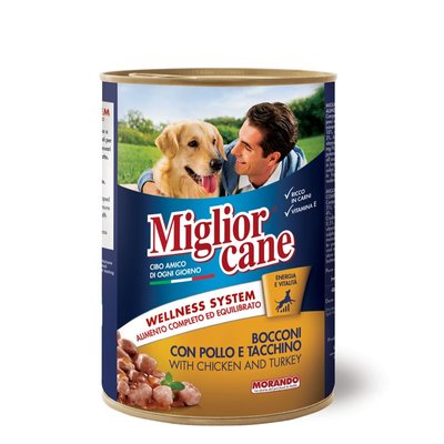 Вологий корм для собак Migliorcane 405 г (курка та індичка) - masterzoo.ua