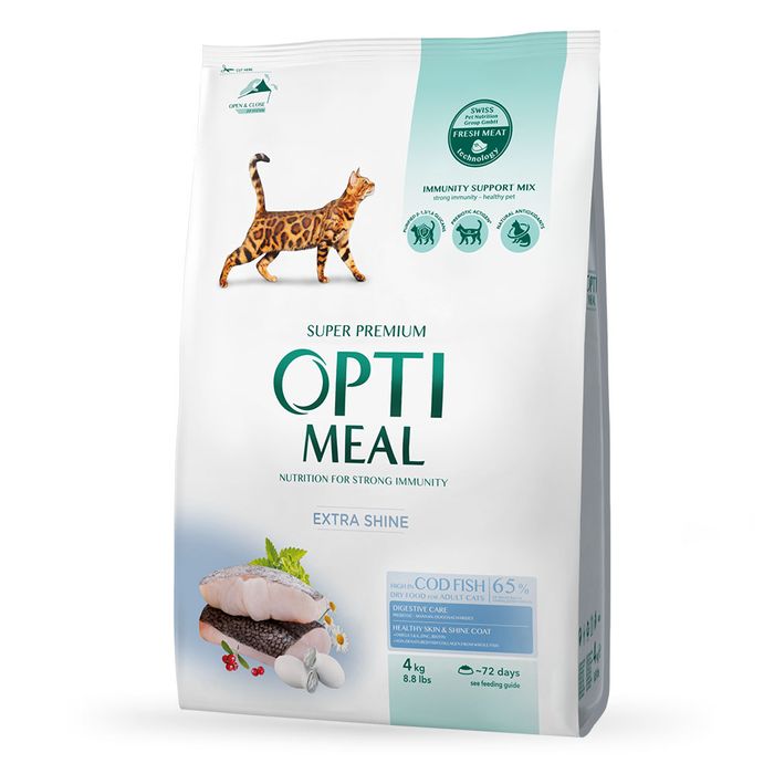 Сухий корм для котів Optimeal 4 кг (тріска) - masterzoo.ua
