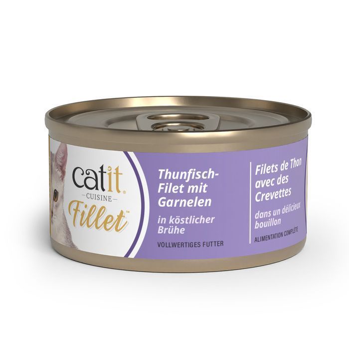 Упаковка влажного корма для кошек Catit Cuisine Fillet Tuna 12 шт х 75 г - ассорти - masterzoo.ua
