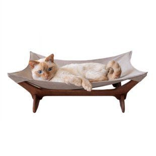 Гамак-лежак для котів PetJoy 55х45х18 см - коричнево-бежевий - masterzoo.ua
