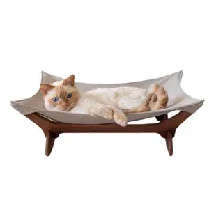 Гамак-лежак для котів PetJoy 55х45х18 см - коричнево-бежевий