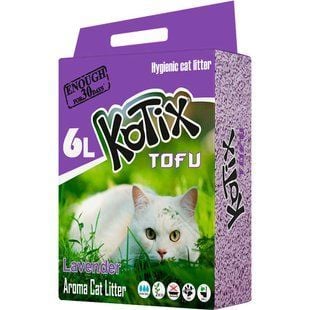 Наповнювач для котячого туалету Kotix Tofu 6 л - лаванда - masterzoo.ua