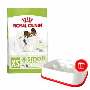 Сухий корм для собак Royal Canin X-Small Adult 3 кг + годівниця у подарунок - masterzoo.ua