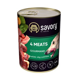 Вологий корм для дорослих собак Savory 400 г - м'ясне асорті - masterzoo.ua