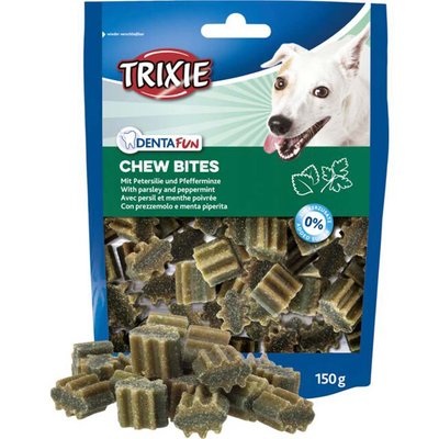 Ласощі для собак Trixie Denta Fun Chew Bites 150 г (петрушка та м'ята) - masterzoo.ua