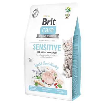 Сухой корм для кошек с пищевой непереносимостью Brit Care Cat GF Insect 2 кг (насекомые и рыба) - masterzoo.ua