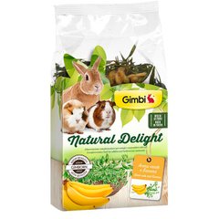 Травяной микс для грызунов GimBi Natural Delight овес и банан, 100 г - masterzoo.ua