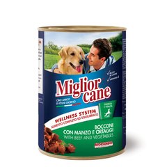 Вологий корм для собак Migliorcane 405 г (яловичина та овочі) - masterzoo.ua