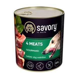 Вологий корм для собак Savory Adult 800 г - м'ясне асорті - masterzoo.ua