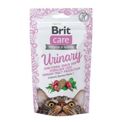 Лакомство для кошек Brit Care Crunchy Cracker Urinary 50 г - индейка, клюква и розмарин - masterzoo.ua