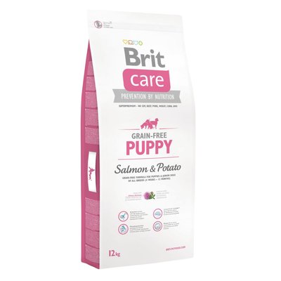 Сухий корм для цуценят всіх порід Brit Care GF Puppy Salmon & Potato 12 кг (лосось) - masterzoo.ua