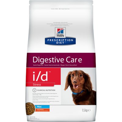 Сухий корм для собак міні порід при захворюванні ШКТ спричиненого стресом Hills PD Canine I/D 1,5кг (AB+) - masterzoo.ua