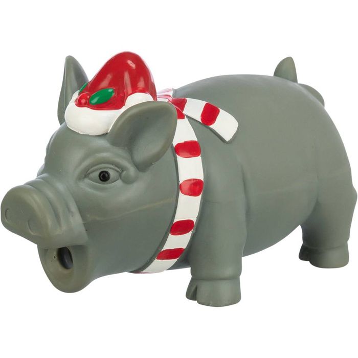 Игрушка для собак Trixie Рождественская свинка со звуком 16 см - masterzoo.ua