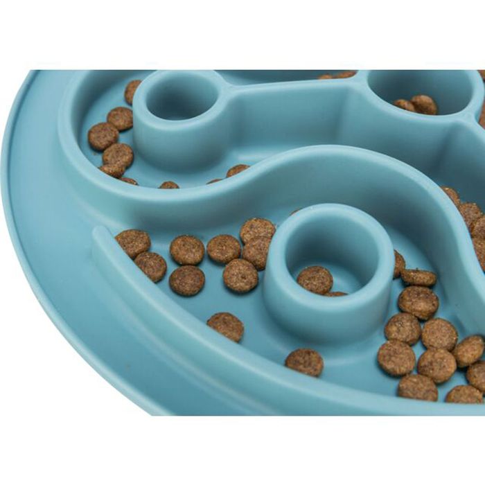 Миска-килимок Trixie силіконова для повільного годування ø 28 см (блакитна) - masterzoo.ua